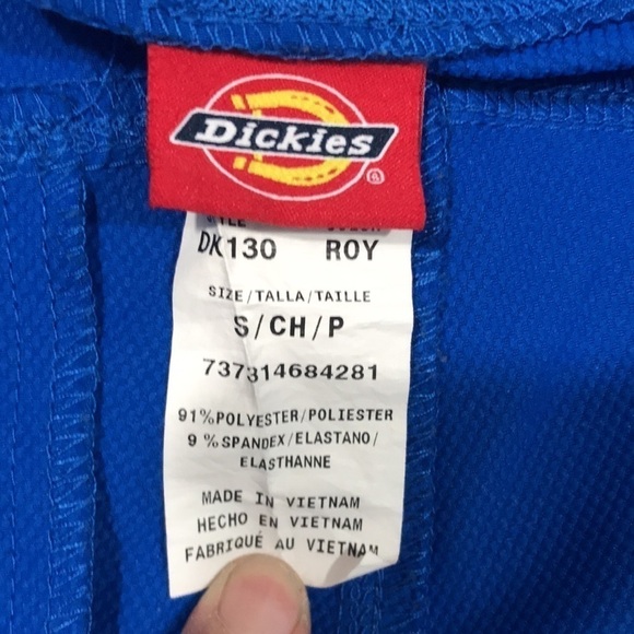 Dickies Dynamix Royal Blue Scrubs Pant Mid Rise Straight Leg Drawstring size S - Picture 8 of 14
